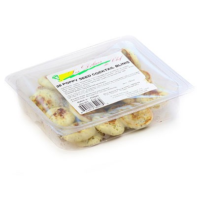 Cocktail Blinis W/Poppy Seeds