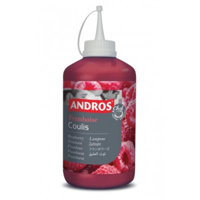 Raspberry coulis squeeze bottle