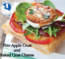 Thin Apple Crust and Baked Goat<br> Cheese
